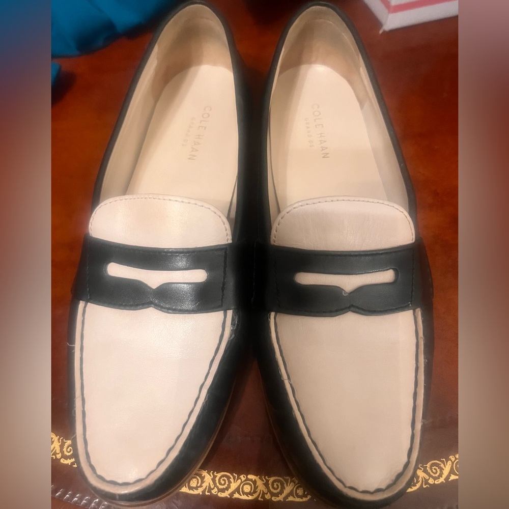 5 Cole Haan Grande Zero Penny Loafer  Two Tone